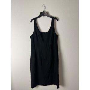 diane von furstenberg, Black Sleeveless Knee Length Dress, Size 14